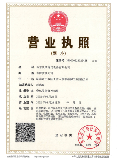 營業執照副本